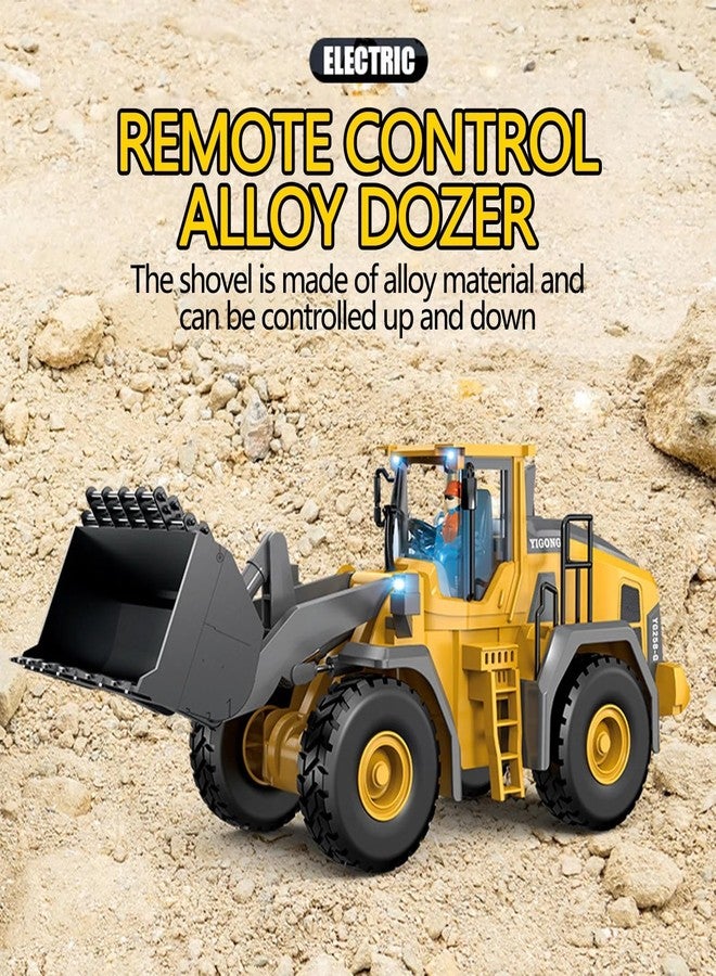 KING FORU 9-Channel Metal RC Wheel Loader - Remote Control Kids Construction Play Toys with Realistic Lights and Sound, 1:20 Scale, Tractor Toys for 3+ Boys, Perfect 2025 Kids Birthday Gift - Image 2